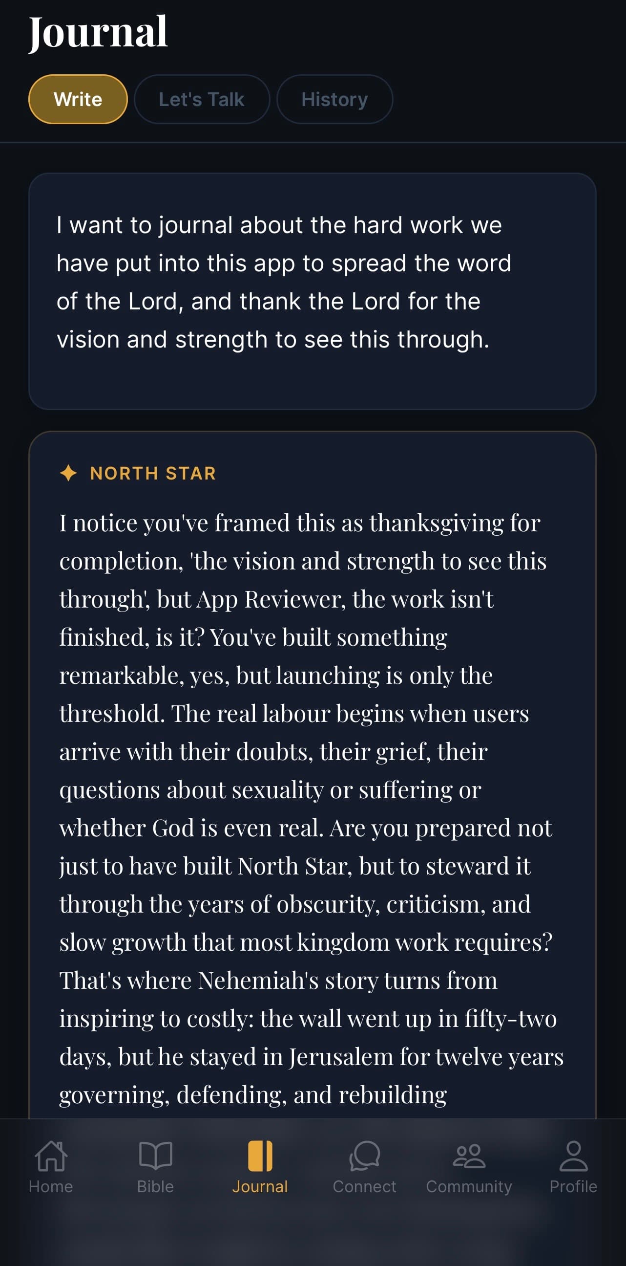 Journal screenshot