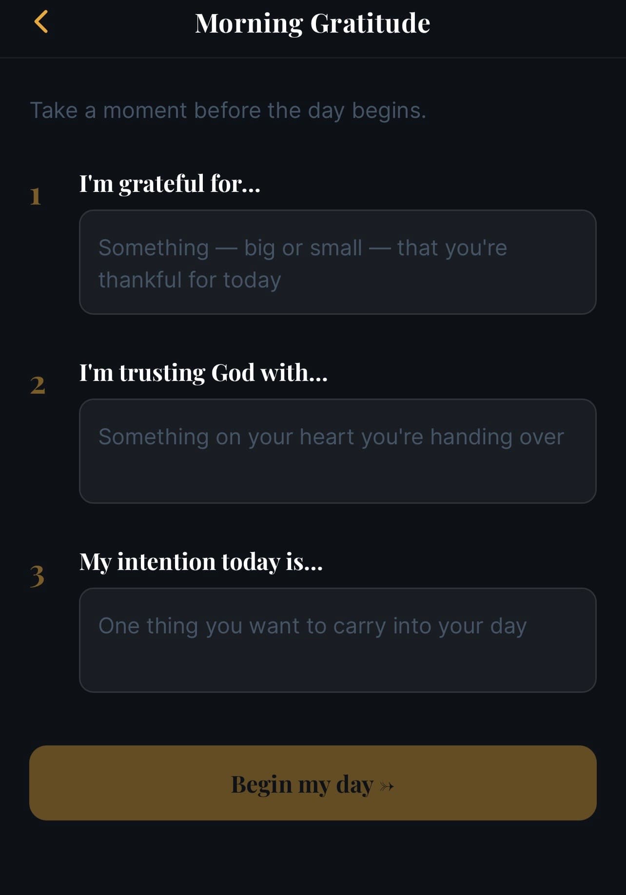 Morning Gratitude screenshot