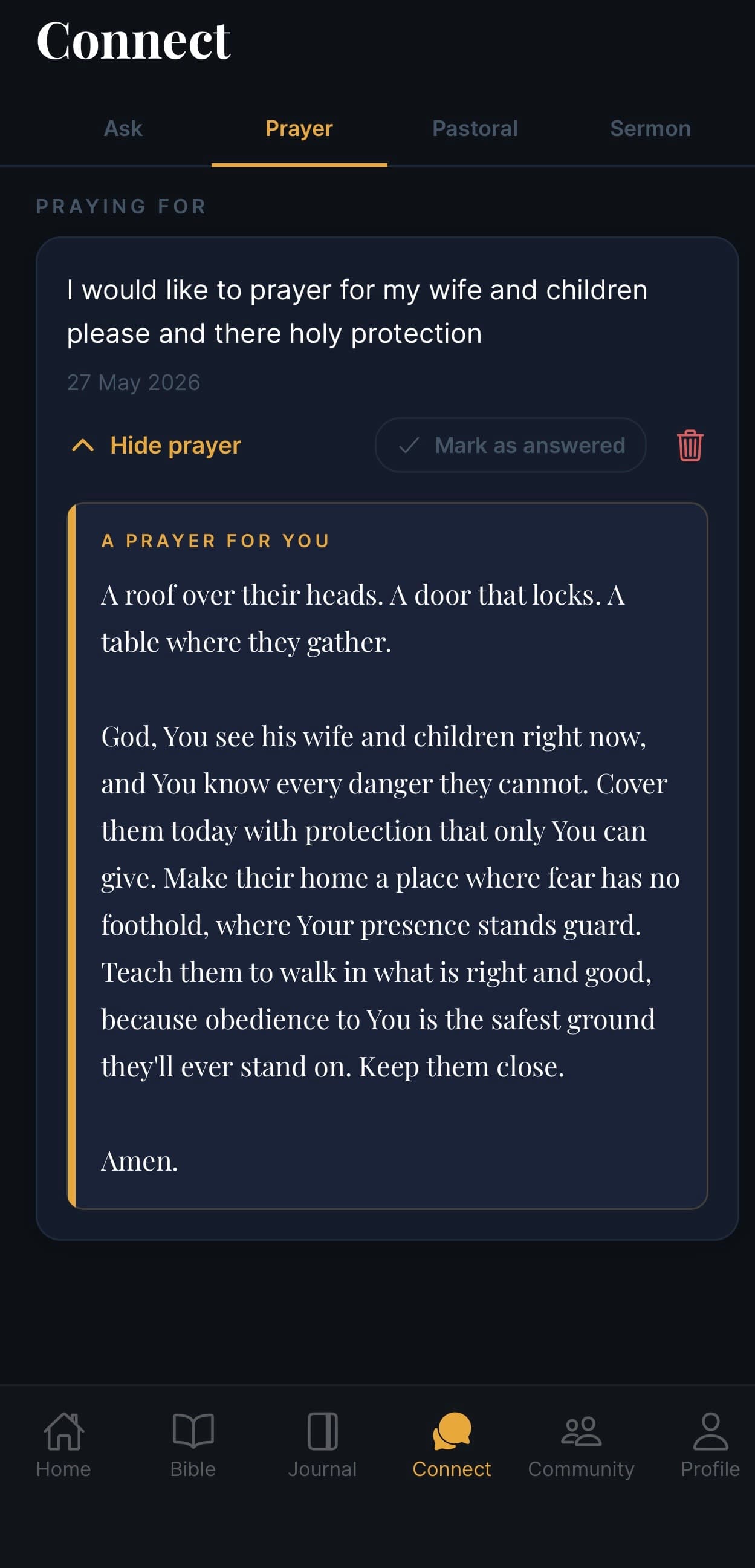 Prayer screenshot